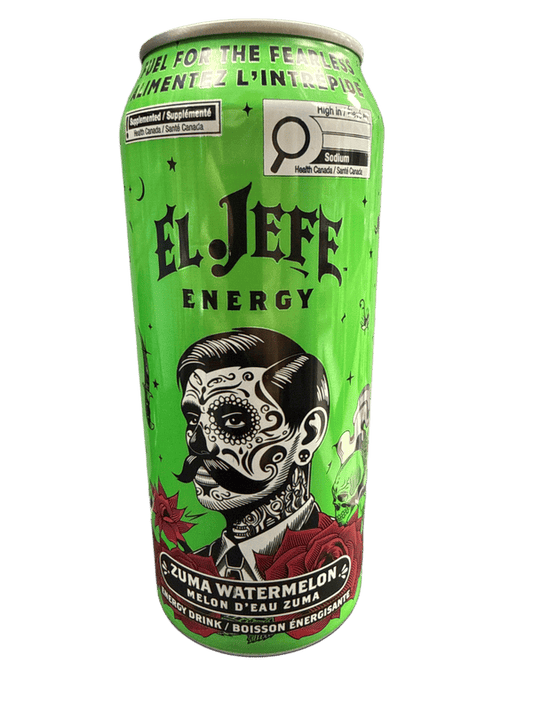 El Jefe Zero Sugar Zuma Watermelon Energy Drink  473ML - Canadian Edition