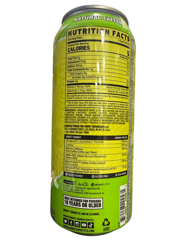 Ghost Zero Sugar Citrus 473ML - U.S Edition