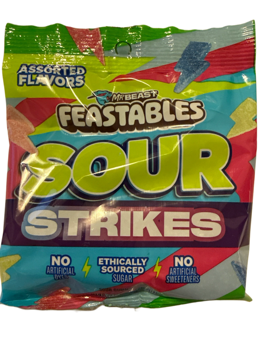 Mr. Beast Feastables Sour Strikes 127G - U.S Edition