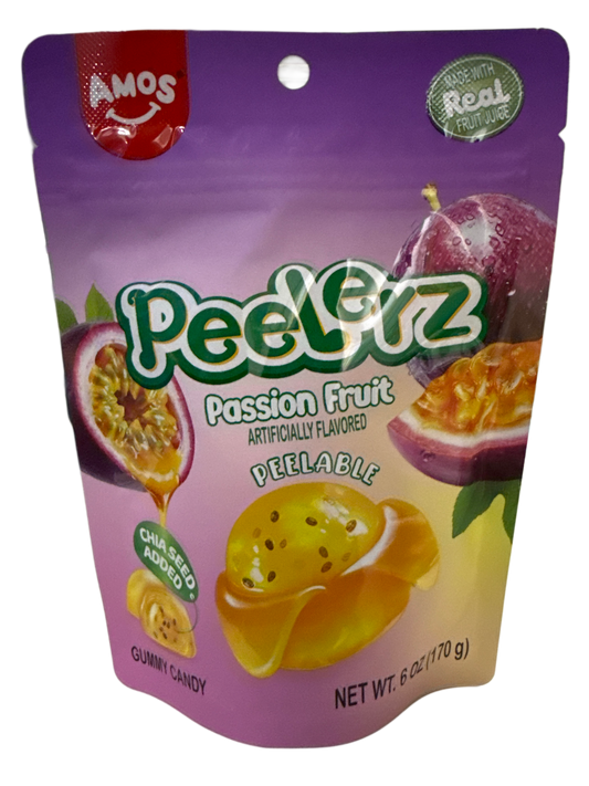 Amos Peelerz Passion Fruit Peelable Gummy Candy 170G - U.S Edition