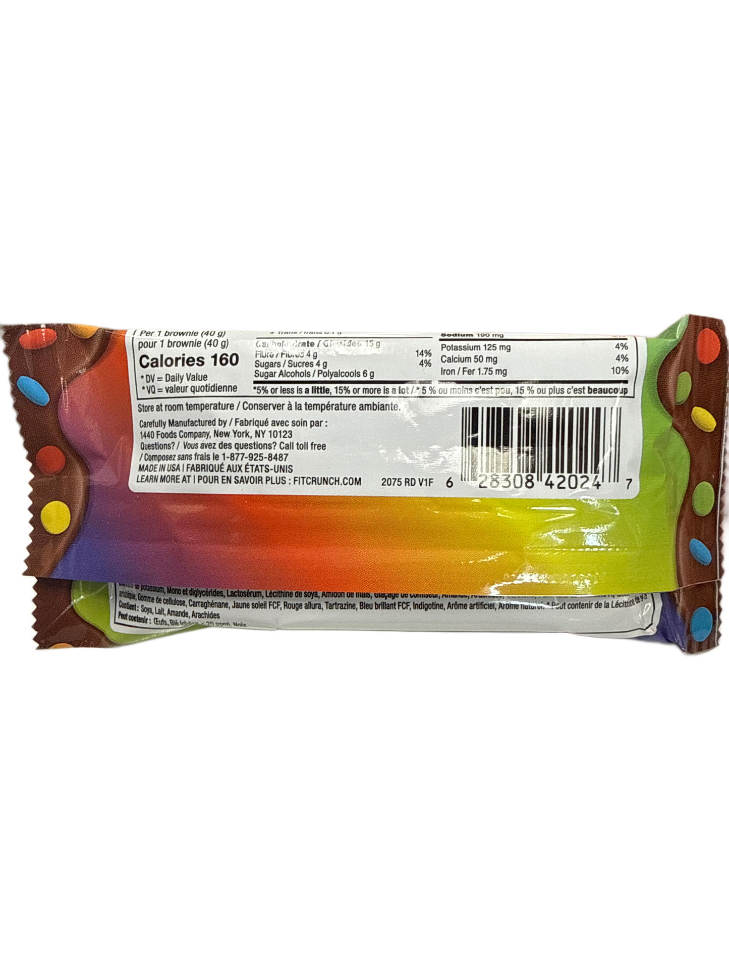 Robert Irvines Fit Crunch Protein 12G Chocolate Confetti Brownie 40G - U.S Edition