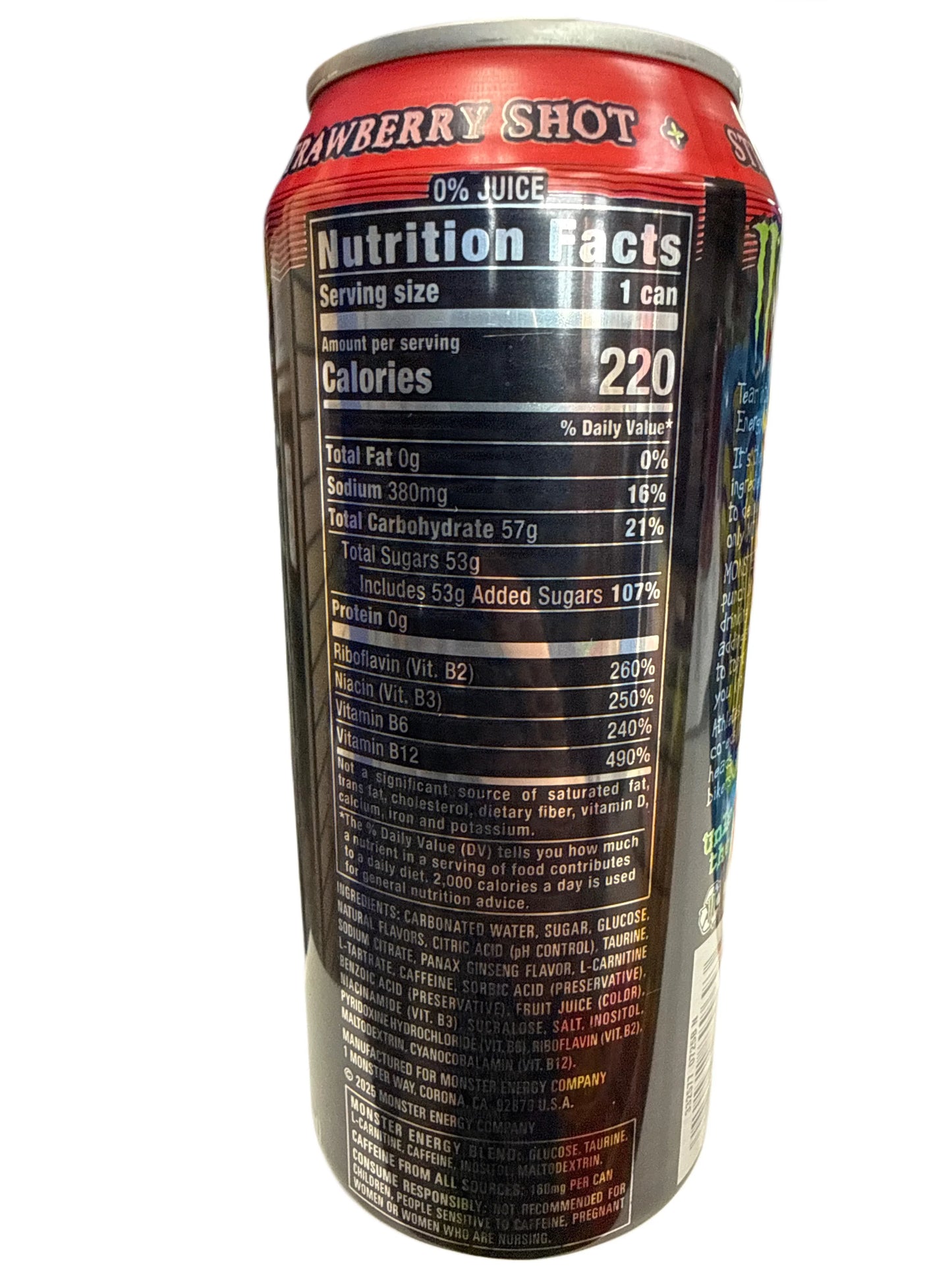 Monster Strawberry Shot Energy 473ML - International Edition