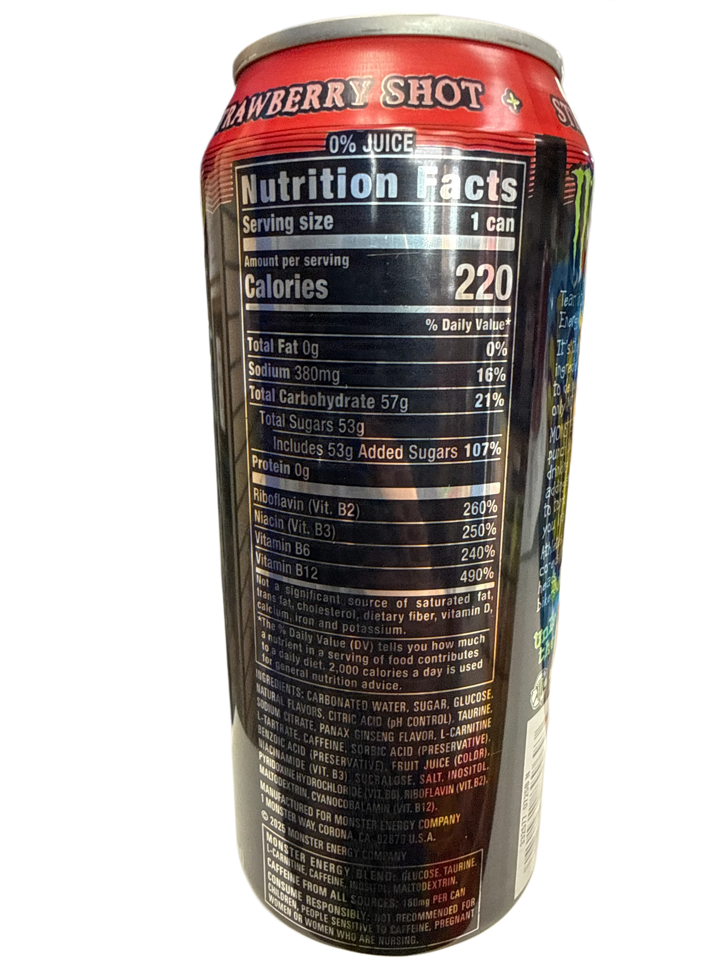Monster Strawberry Shot Energy 473ML - International Edition