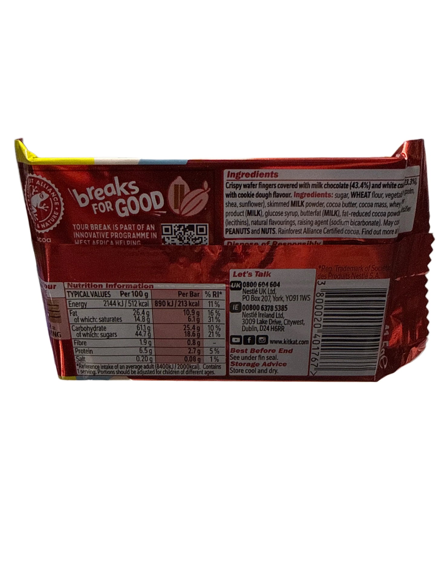 Kit Kat Cookie Dough Flavour 41.5G - U.K Edition