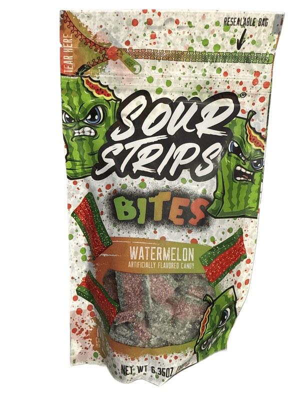 Sour Strips Bites Watermelon Flavor 180G - U.S Edition