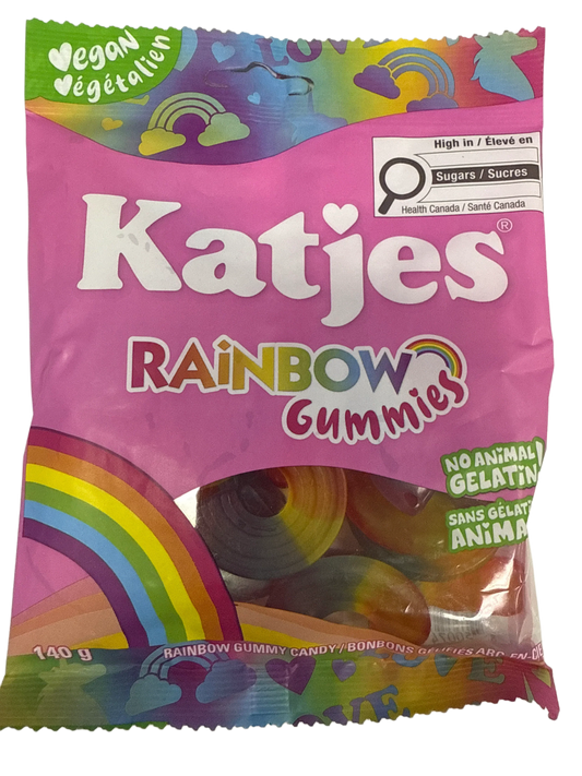 Katjes Rainbow Vegan Gummies 140G - Canadian Edition