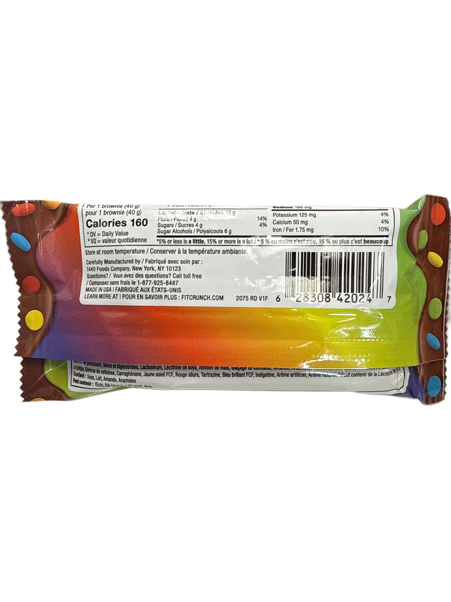 Robert Irvines Fit Crunch Protein 12G Chocolate Confetti Brownie 40G - U.S Edition