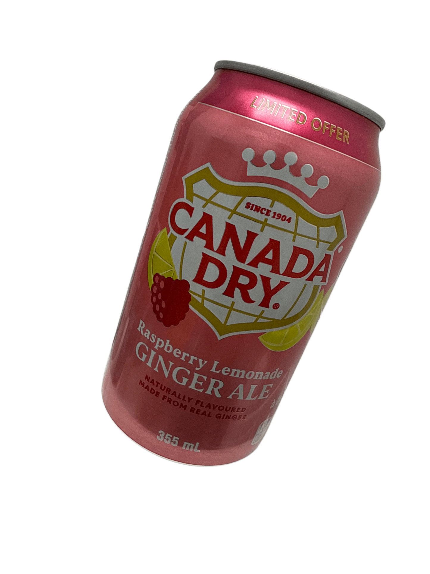 Canada Dry Limited Edition Raspberry Lemonade Ginger Ale Can 355ML - Canadian Edition