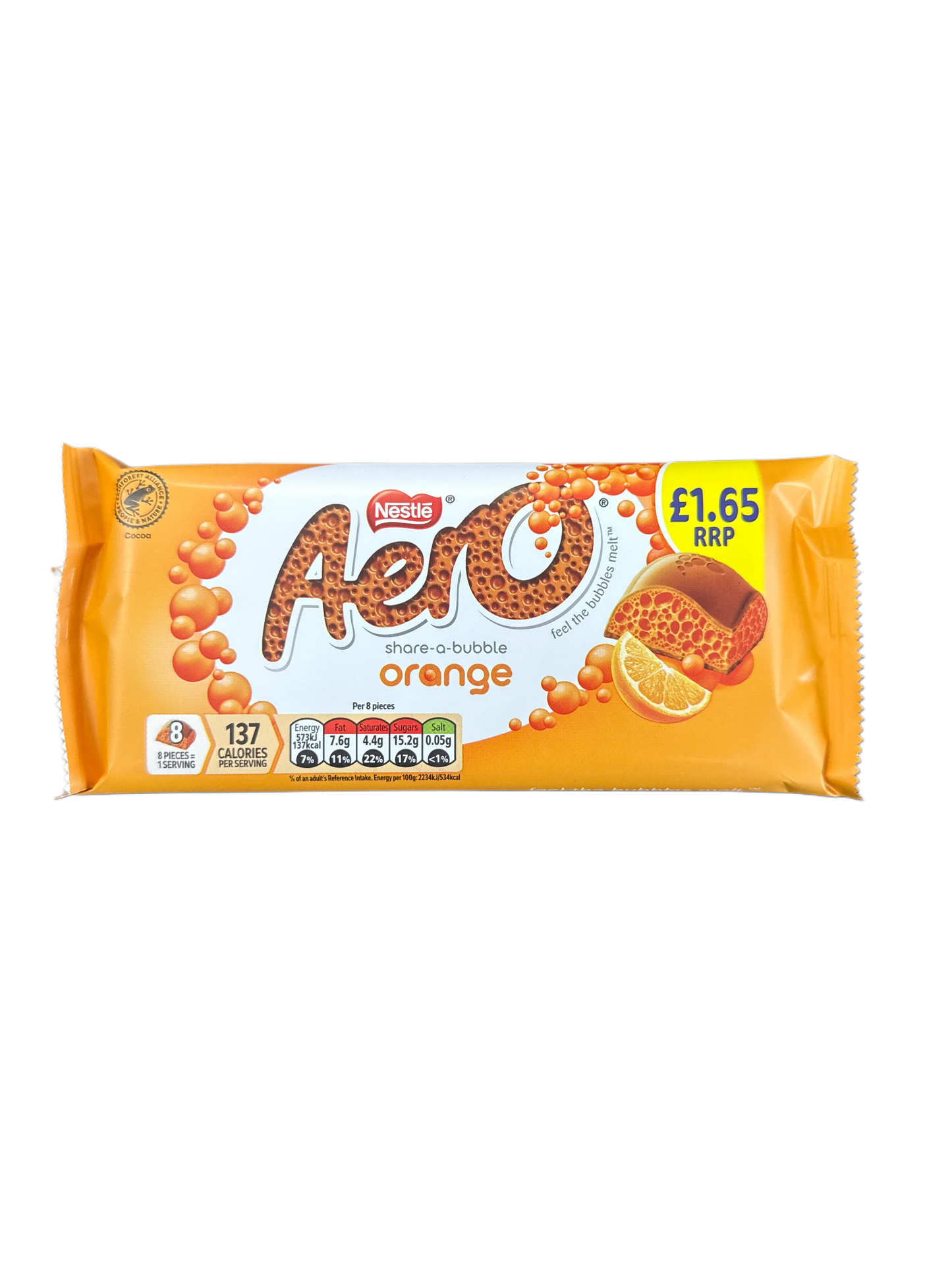 Aero Orange Flavoured Chocolate 90G - U.K Edition
