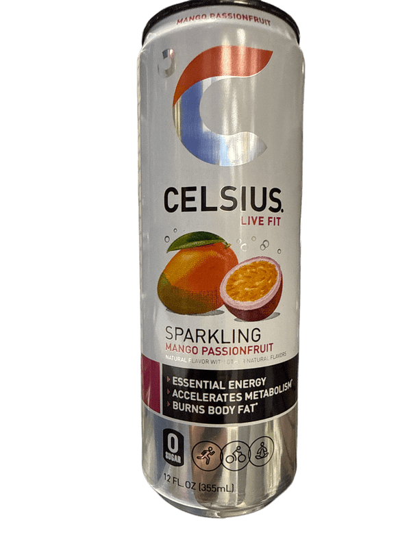 Celsius Live Fit Energy Sparkling Water Mango Passionfruit 355ML – International Edition