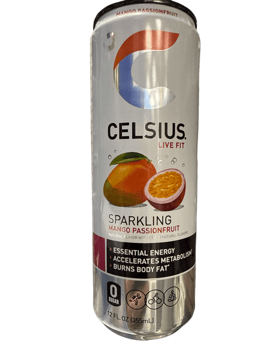 Celsius Live Fit Energy Sparkling Water Mango Passionfruit 355ML – International Edition