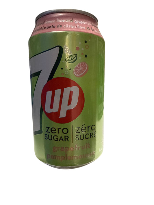 7UP Zero Sugar Grapefruit Soda 355ML - Canadian Edition