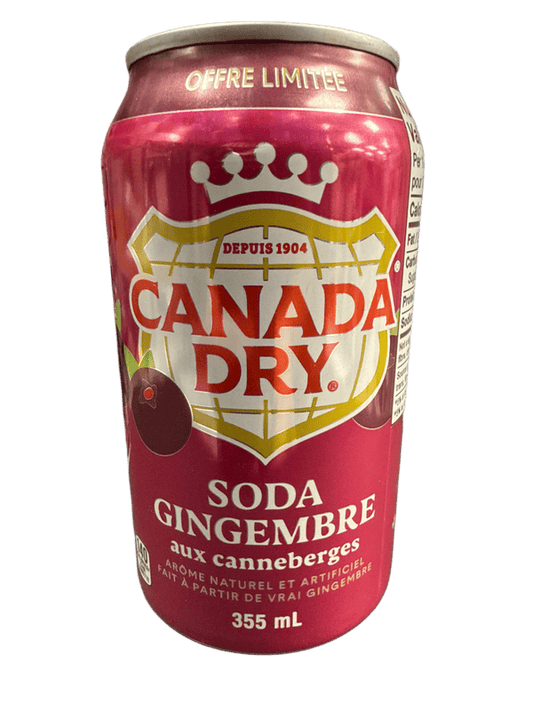 Canada Dry Cranberry Ginger Ale 355ML - Canadian Edition