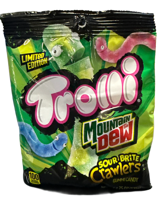 Trolli Limited Edition Mountain Dew Sour Brite Crawlers Gummi Candy 120G - U.S Edition