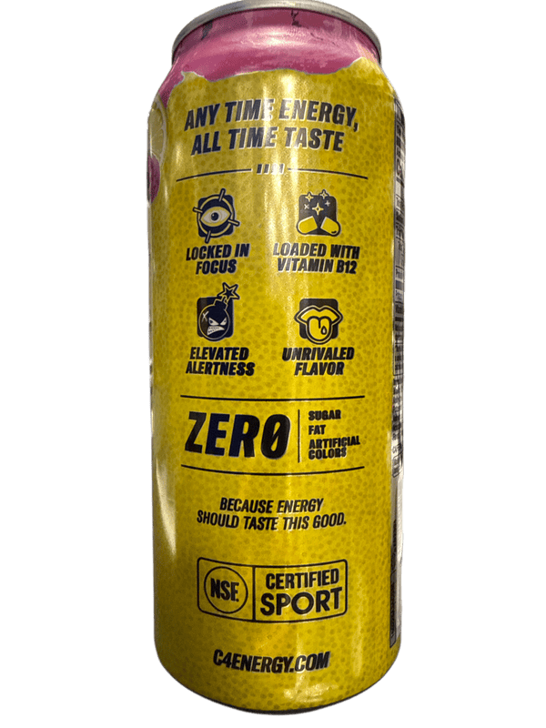 C4 Zero Sugar Pink Lemonade Energy Drink 473ML - International Edition