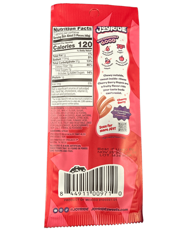 Joyride Cherry Berry Ropes 48G - U.S Edition