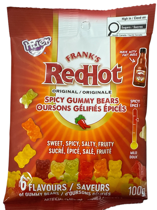 Huer Franks RedHot Spicy Gummy Bears 100G - U.S Edition