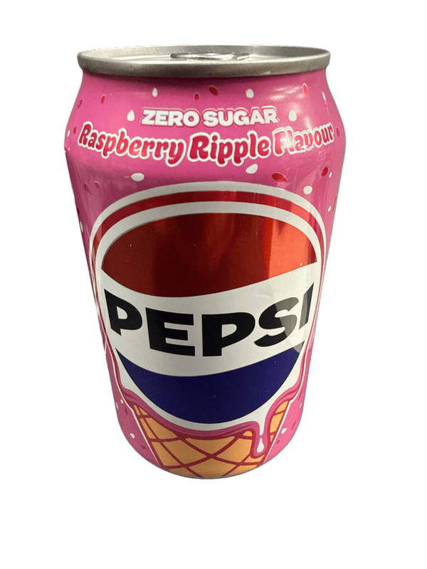 Pepsi Zero Sugar Raspberry Ripple Can 355ML - U.K Edition