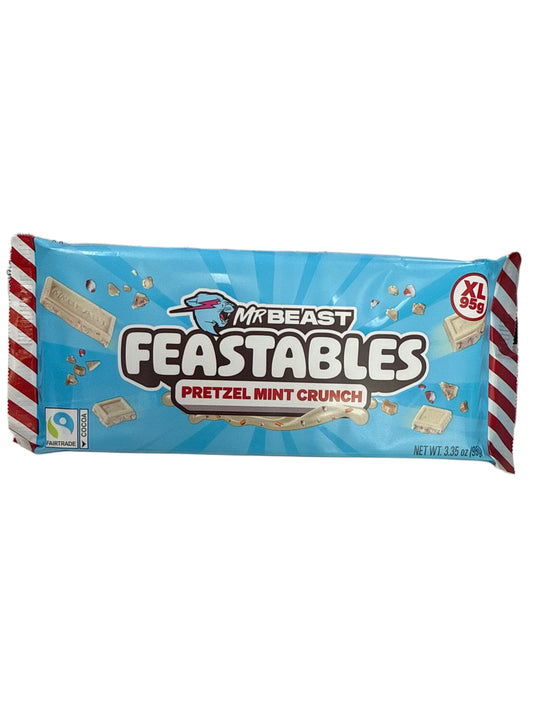 Mr Beast Feastables Limited Edition Pretzel Mint Crunch XL 95G - U.S Edition