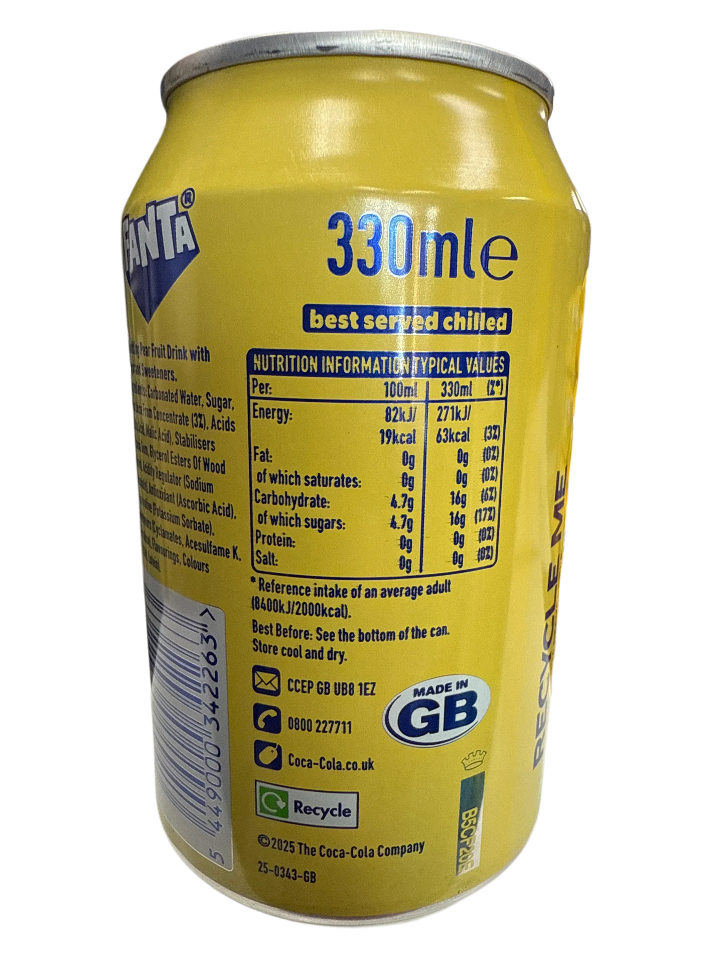 Fanta Pear Flavoured Can 355ML - U.K Edition