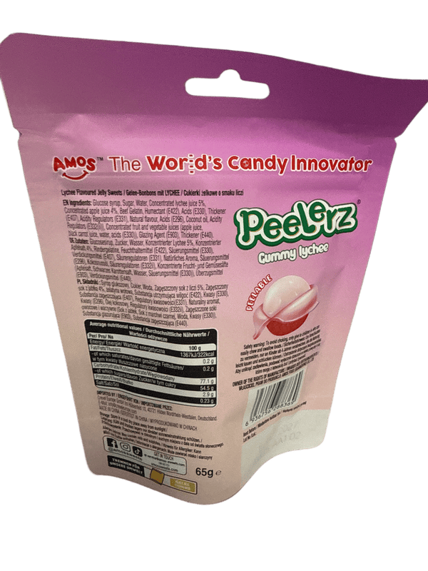 Peelerz Gummy Lychee Peelable Candy 65G - German Edition