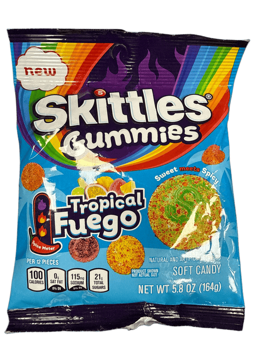 Skittles Tropical Fuego Gummies 164G - U.S Edition