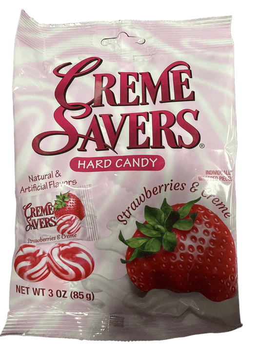 Creme Savers Strawberries And Creme Hard Candy 85G - U.S Edition
