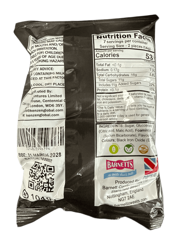 Barnetts Mega Sour Zombie Bombz 104G - U.K Edition