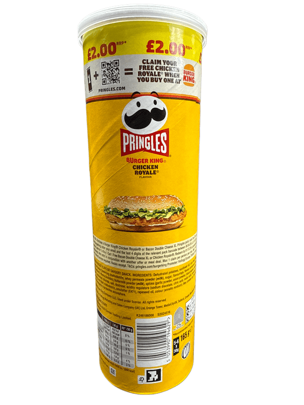Pringles Limited Edition Burger King Chicken Royale Flavoured Chips 165G - U.K Edition