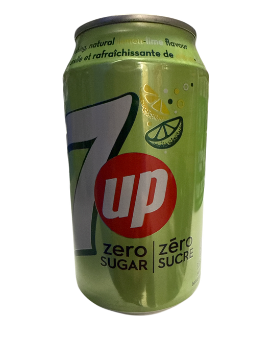 7UP Zero Sugar Lemon Lime Soda 355ML - Canadian Edition