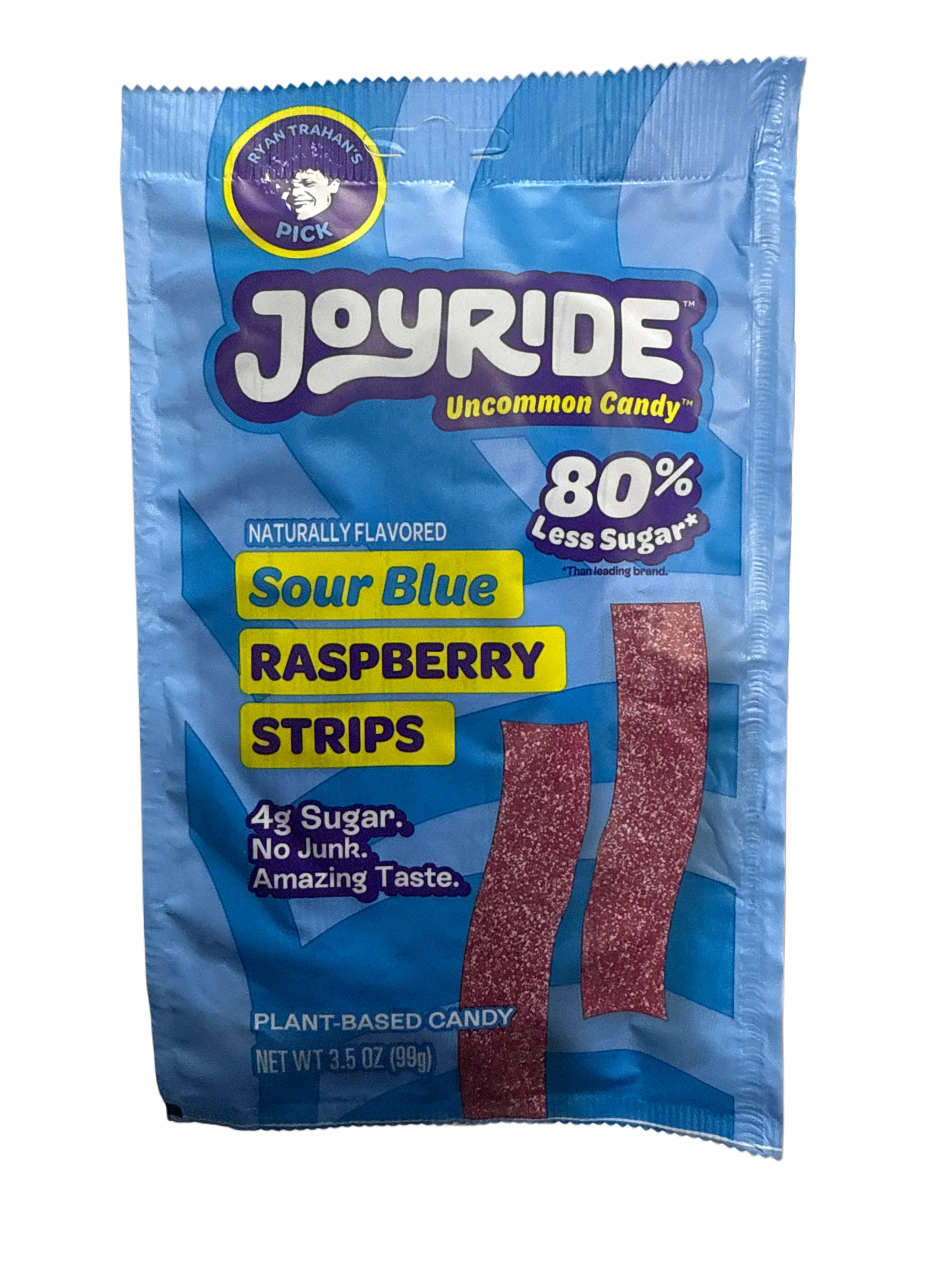 JOYRIDE UNCOMMON CANDY Sour Blue Raspberry Strips 3.5OZ - U.S Edition