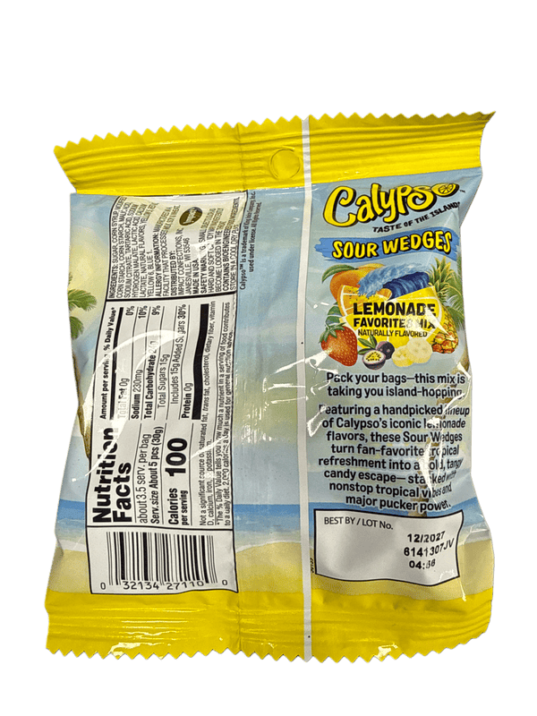 Calypso Lemonade Mix Sour Wedges Candy 99G - U.S Edition