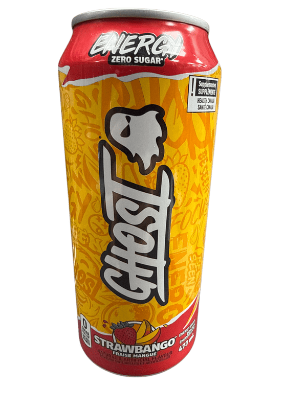 Ghost Zero Sugar Strawbango Energy Drink  473ML - Canadian Edition