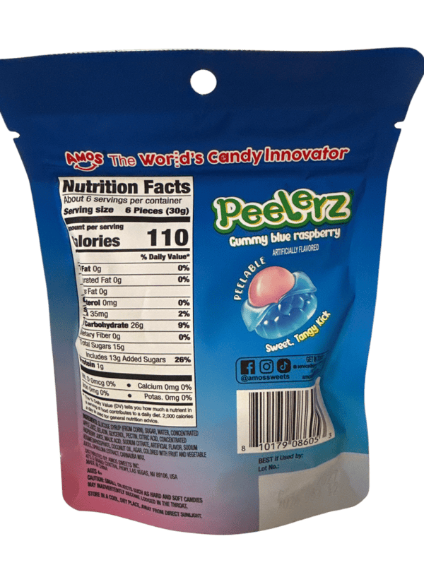 Peelerz Blue Raspberry Gummies 170G - U.S. Edition