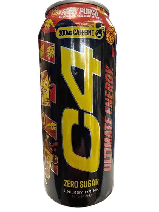 C4 Zero Sugar Fruit Punch Ultimate Energy 473ML - International Edition