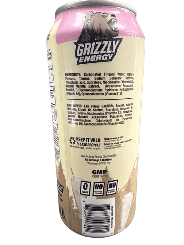 Grizzley Cream Soda Energy 473ML - Canadian Edition