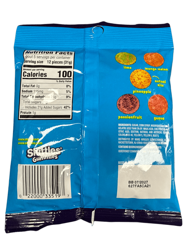 Skittles Tropical Fuego Gummies 164G - U.S Edition