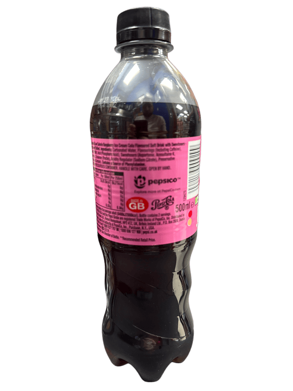 Pepsi Zero Sugar Raspberry Ripple 500ML - U.K Edition