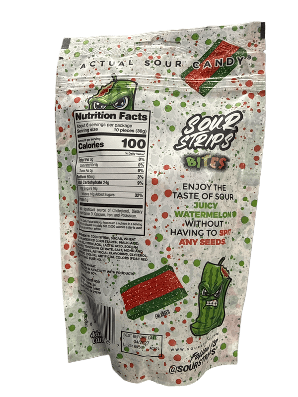 Sour Strips Bites Watermelon Flavor 180G - U.S Edition