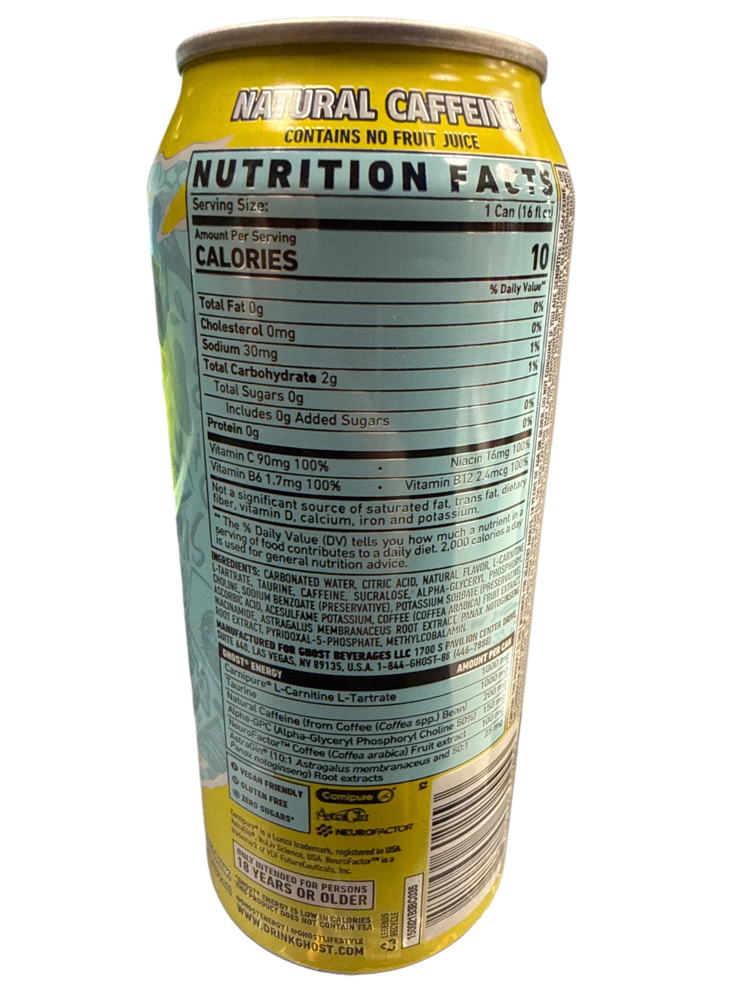 Ghost Zero Sugar Iced Tea Lemonade Energy Drink 473ML - International Edition