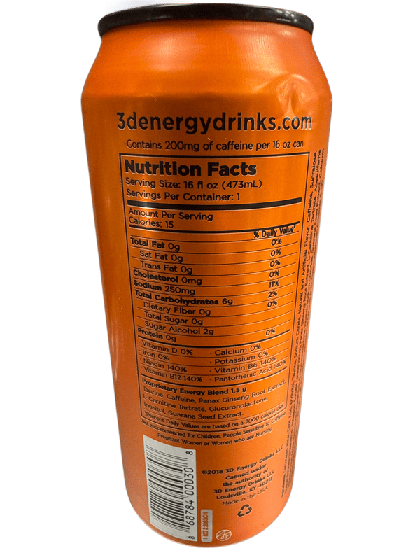 3D Sunburst Energy Drink 473ML - U.S Edition