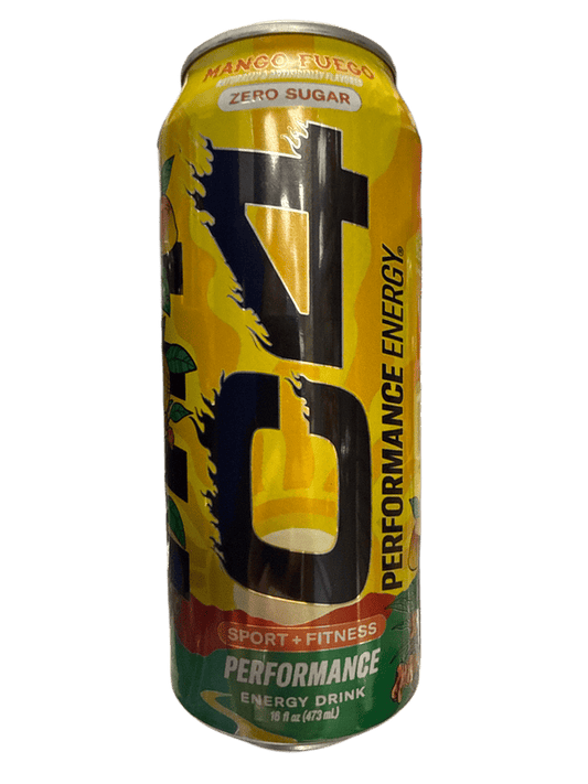 C4 Zero Sugar Mango Fuego Energy Drink 473ML - U.S Edition