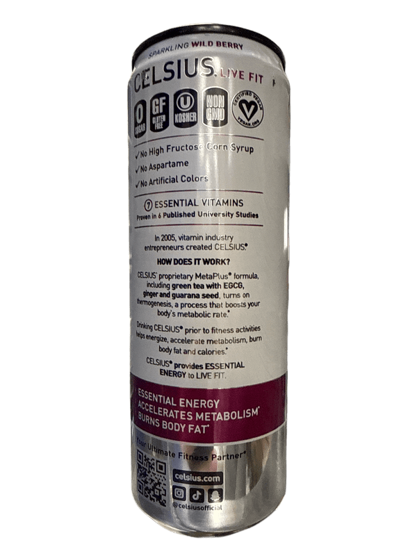 Celsius Sparkling Wild Berry Energy 355ML - U.S Edition