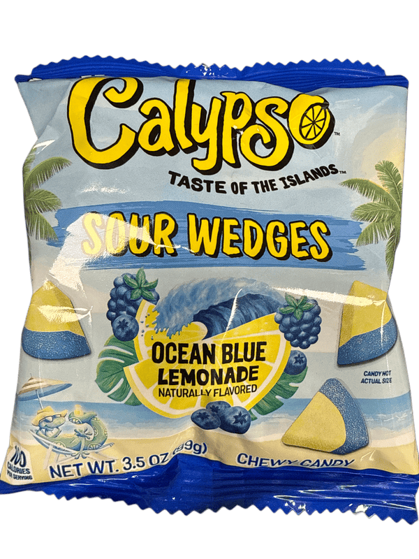 Calypso Ocean Blue Lemonade Sour Wedges Candy 99G - U.S Edition
