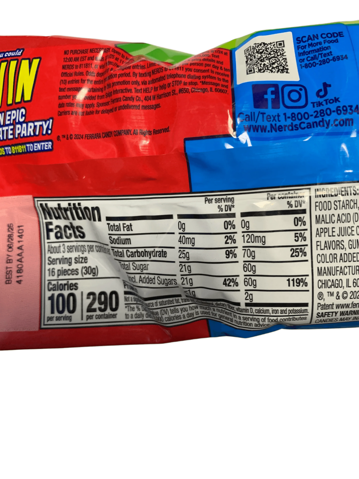 Nerds Gummy Clusters Berry Punch Rush Share Pack 30G - U.S Edition
