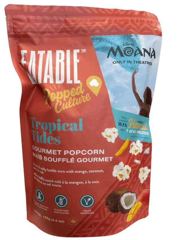 Eatable Limited Edition Moana Tropical Tides Popcorn 125G - Canadian Edition