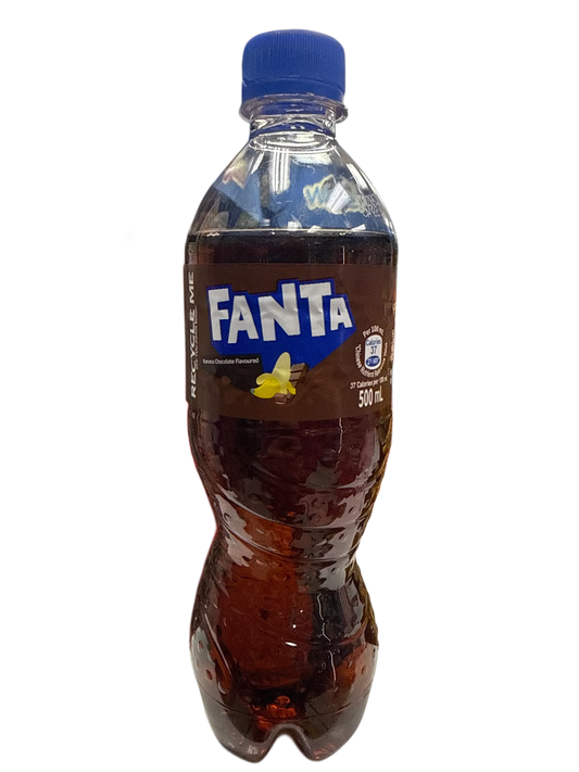 Fanta Banana Chocolate Flavoured Soda Bottle 500ML - Chinese Edition
