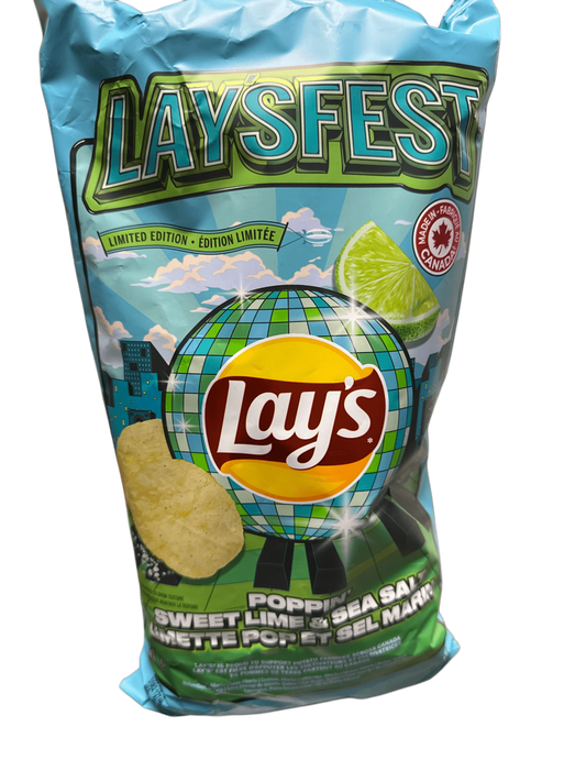 Lays Limited Edition Laysfest Poppin Sweet Lime and Sea Salt 220G - Canadian Edition