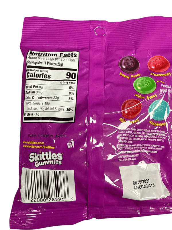 Skittles Gummies Wild Berry Flavor 164.4G - U.S Edition