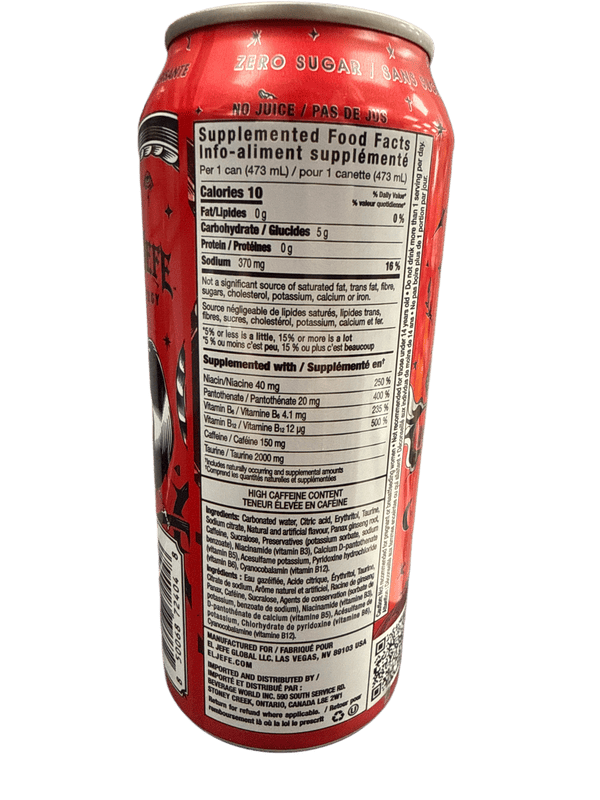 El Jefe Zero Sugar Diablo Punch Energy Drink  473ML - Canadian Edition